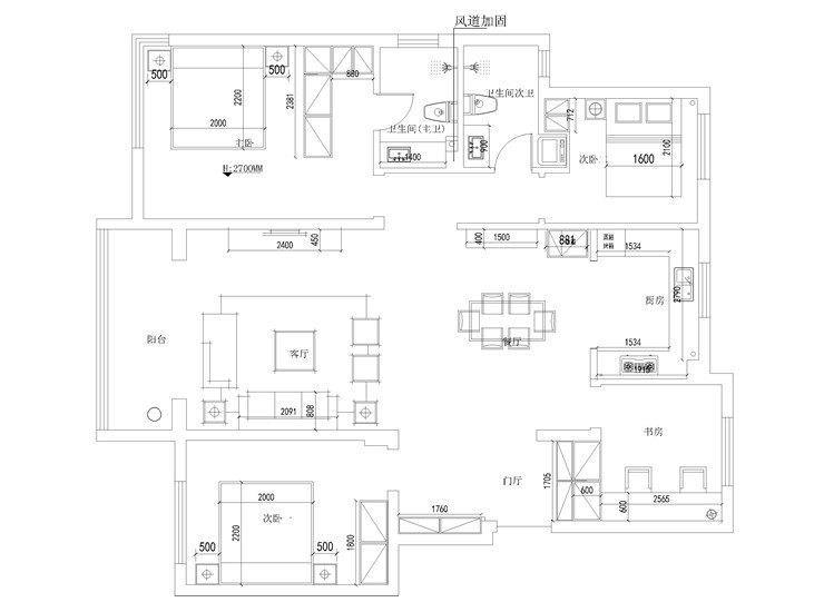 保利和光塵樾-136平-北歐風格-平面布局圖.jpg